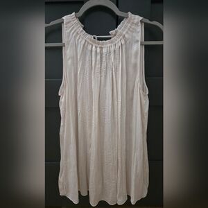 BCBG Sleeveless Pleated Blouse